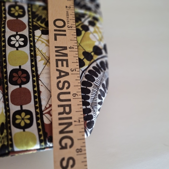 EUC Vera Bradley Small Tote in Cocoa Moss Retired Print - Wht/Grn/Brn/Blk Fabric - Picture 9 of 10